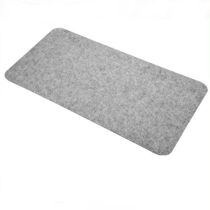 Factory Wholesale Felt Laser Logo 4mm Non-Slip Custom Desk Mat 40x80cm Luxury Eco-Friendly Office Use