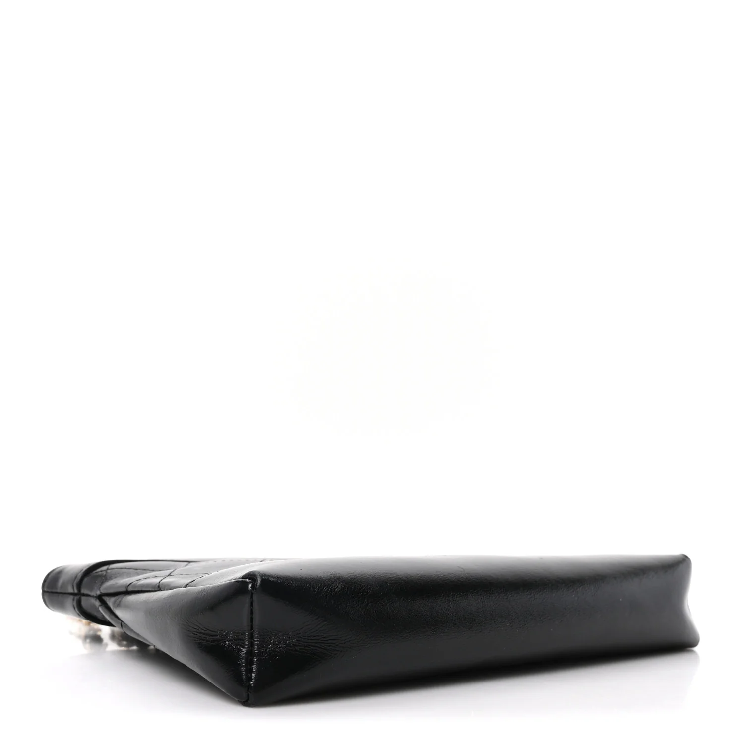Shiny Crumpled Calfskin Quilted Nano 31 Shopping Bag Black - Top Club