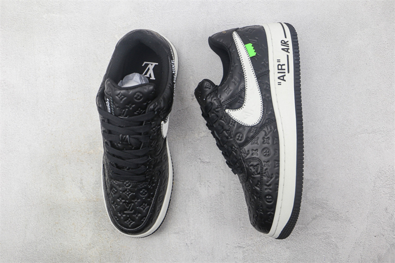 Louis Vuitton x Nike Air Force 1'07 LV8 Low Black/white/LV Monogram - Sneaker Replica Workshop