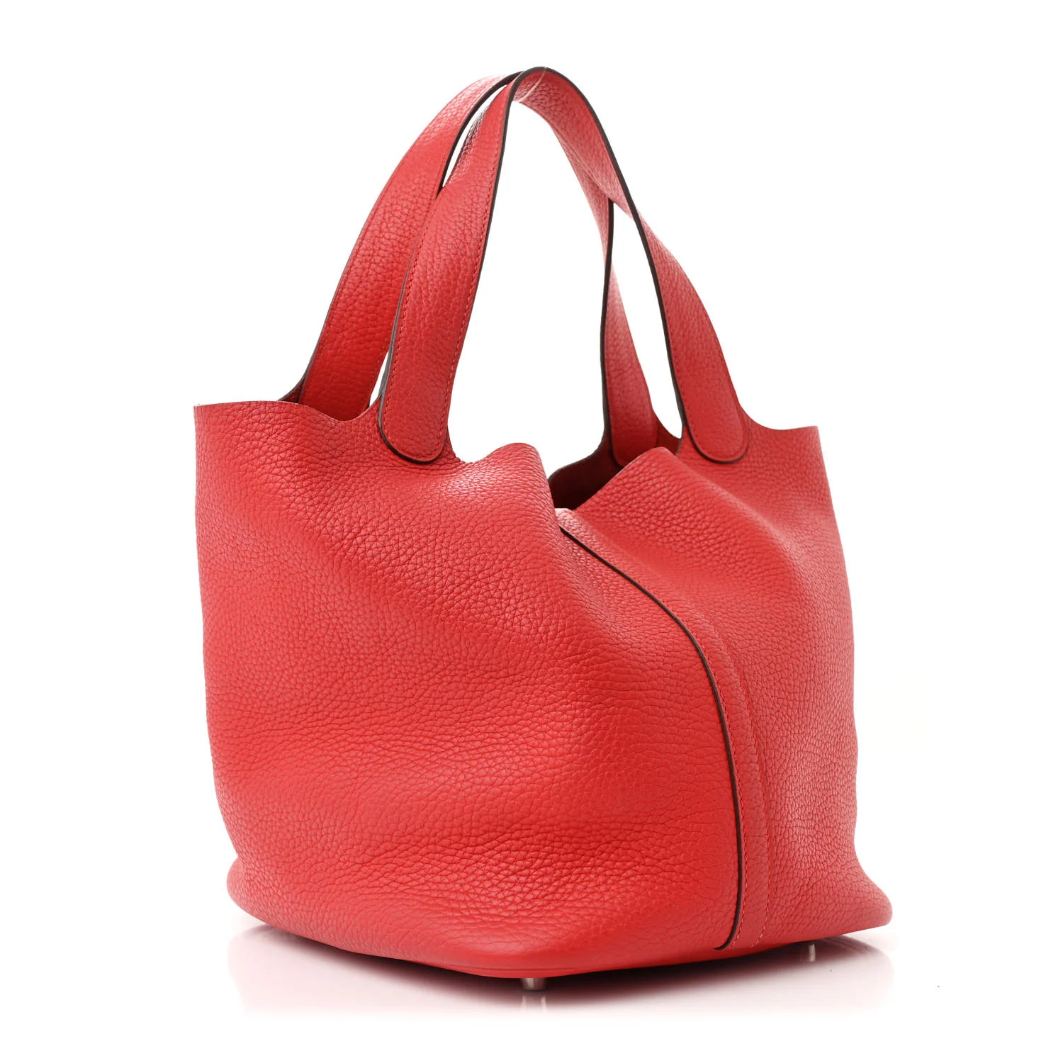 Taurillon Clemence Picotin Lock 22 MM Rouge Pivoine - Top Club