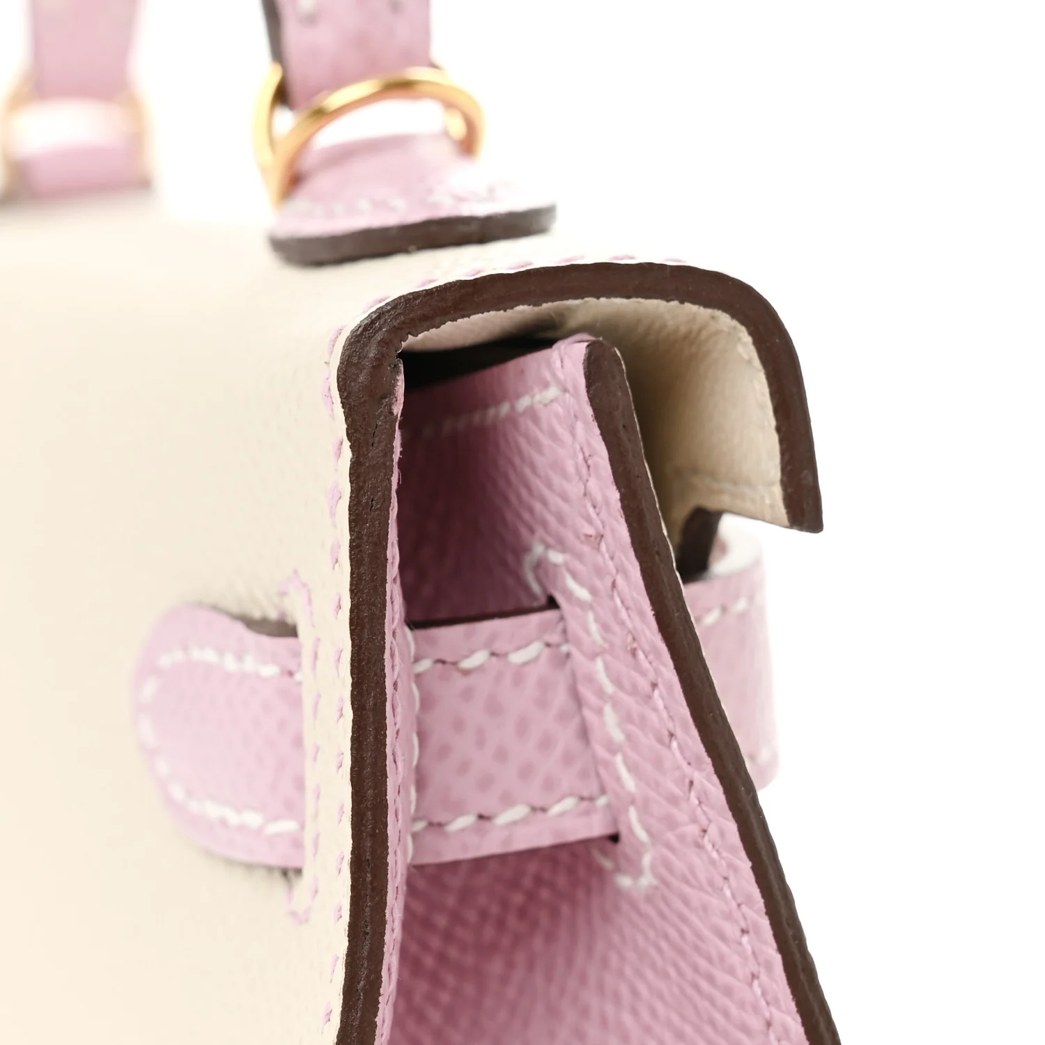 Epsom Horseshoe Mini Kelly Sellier 20 Craie Mauve Sylvestre - Top Club