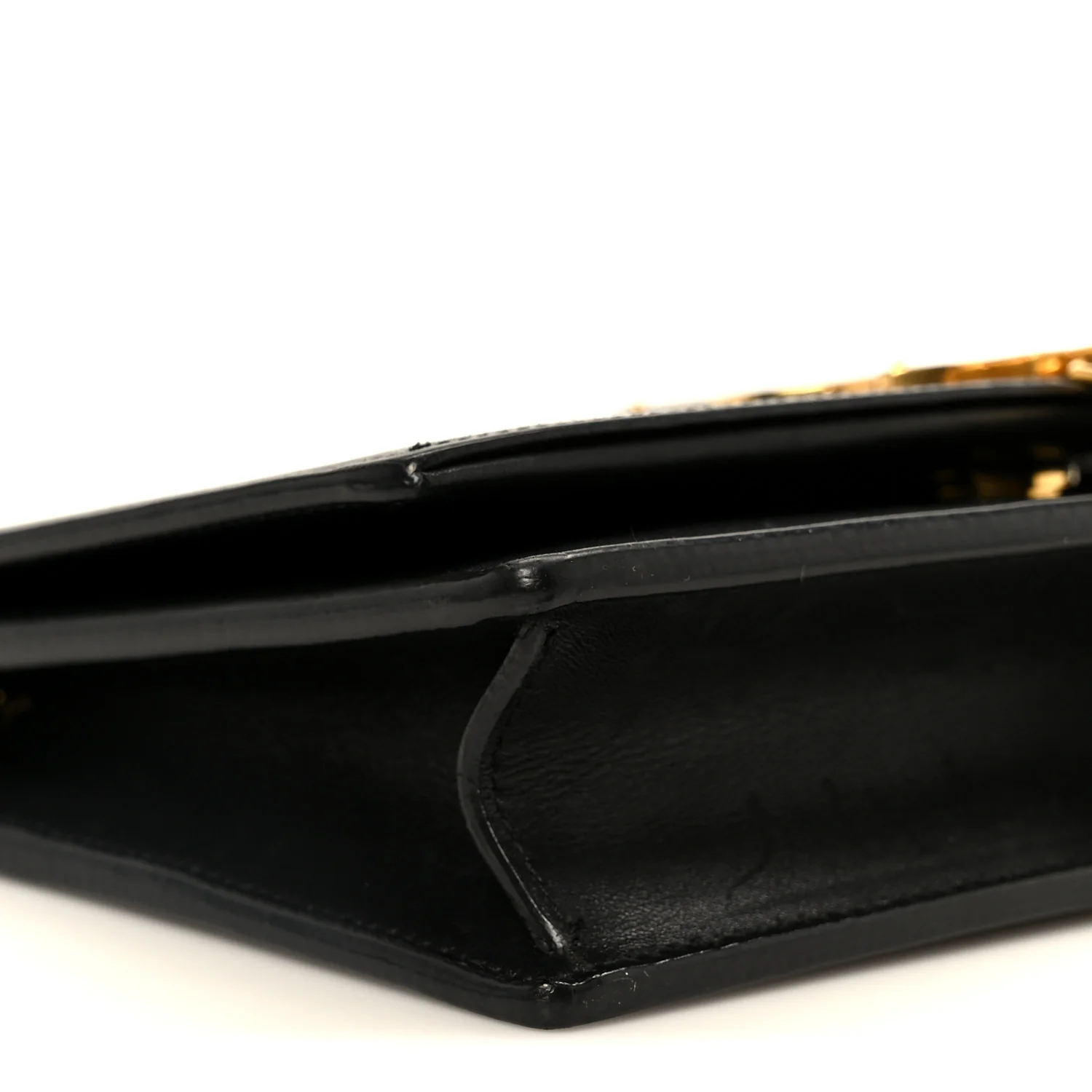 Smooth Calfskin Classic Monogram Kate Tassel Chain Wallet Black - Top Club