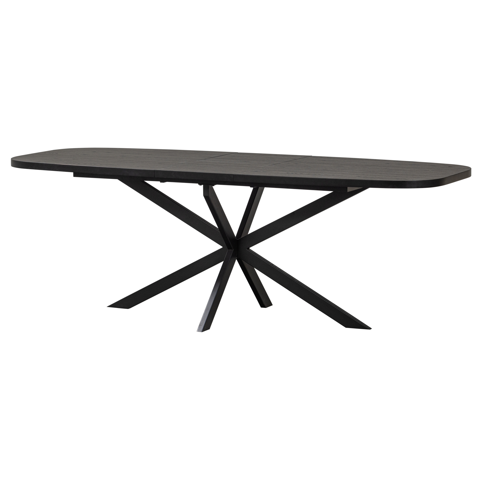 Eettafel Arros Uitschuifbaar Arros Eettafel Uitschuifbaar - MDF - Zwart - 180-220X90