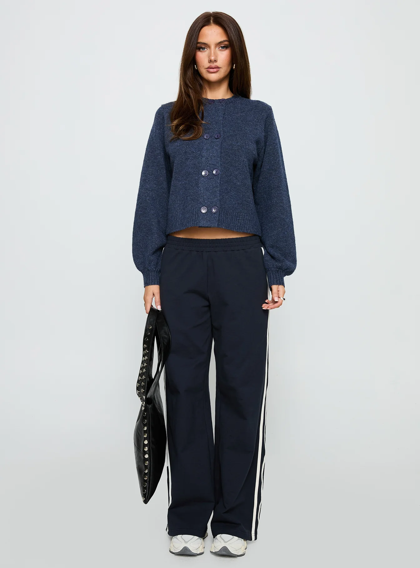 Kammi Button Up Cardigan Navy