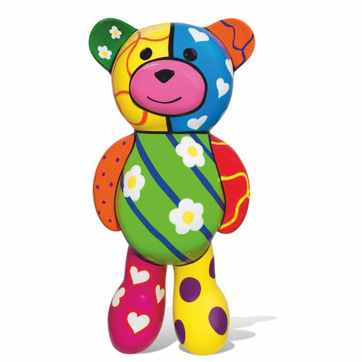 Decorative figure teddy bear colorful H. 46 cm - decorative figures