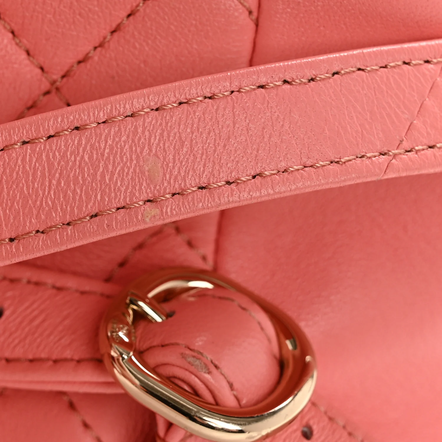 Lambskin Quilted Small Duma Drawstring Backpack Light Pink - Top Club