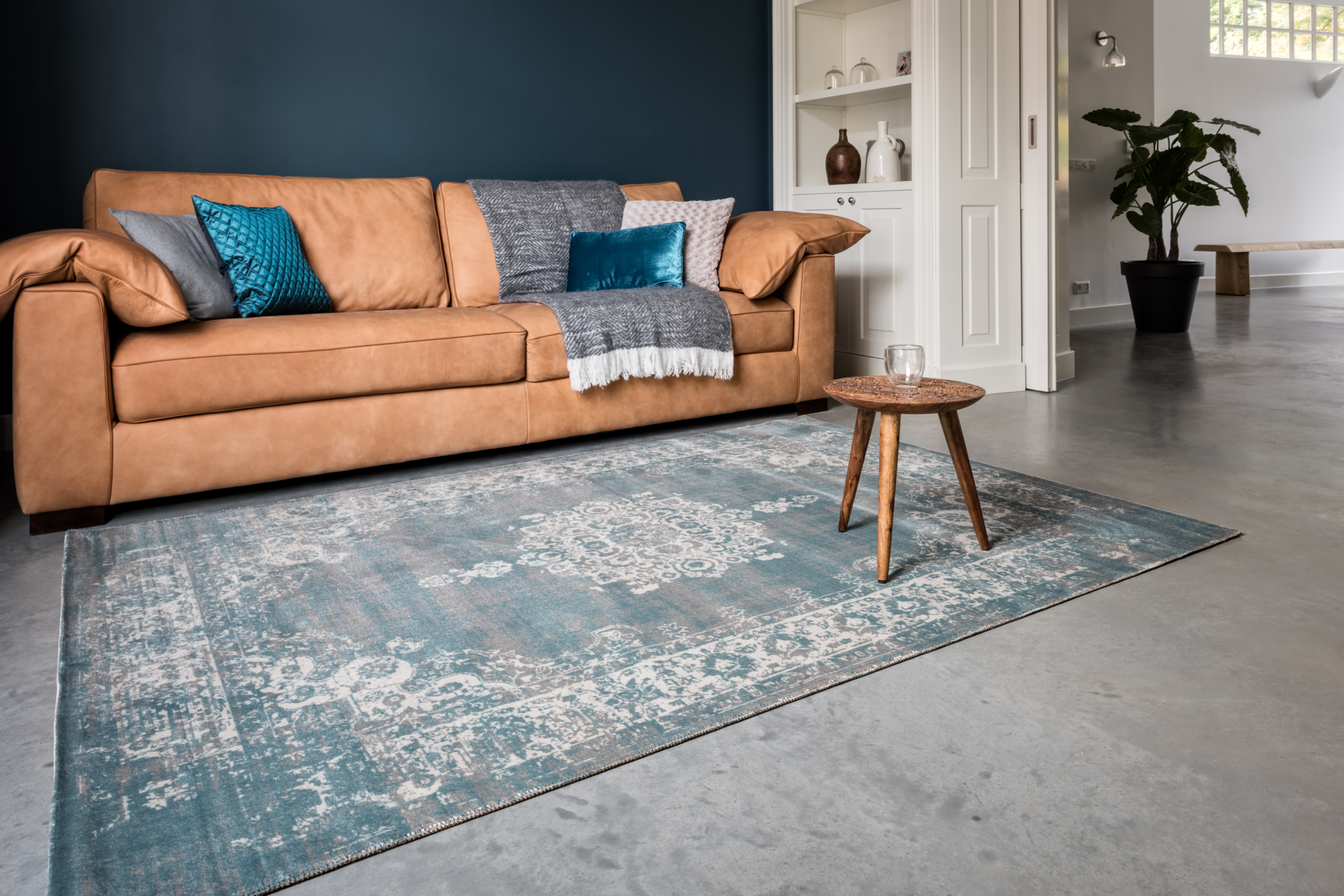 Vloerkleed Grey Blue 133x200 cm