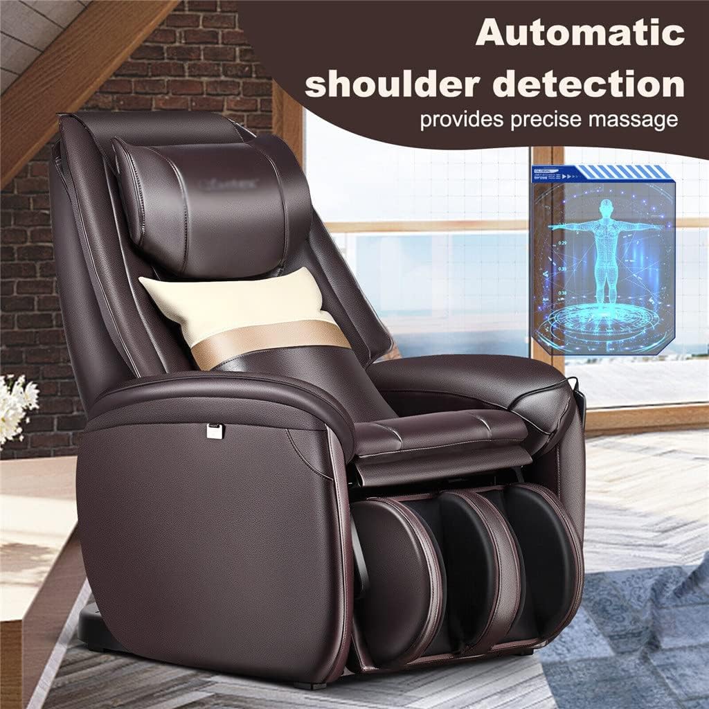Walnuss Vollkörper SL Track Zero Massagestuhl w/Pillow Reversible Footrest Heat