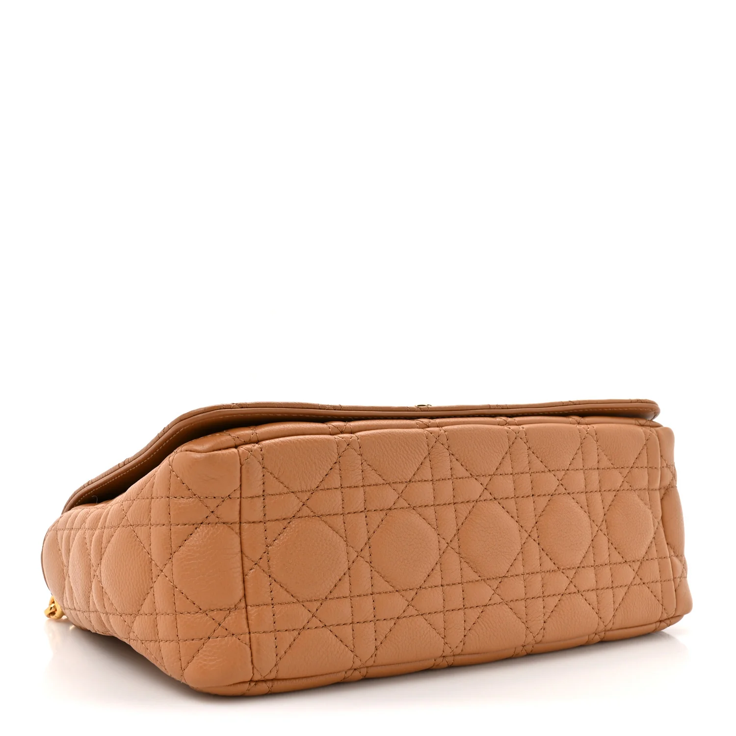 Calfskin Cannage Medium Caro Bag Tan - Top Club