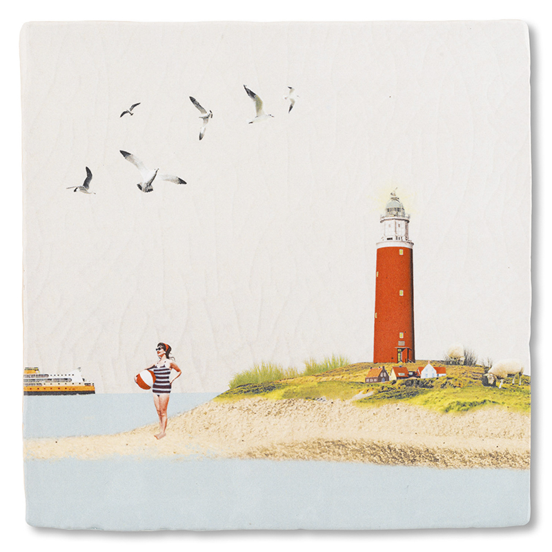 Wandtegel Terug op Texel M