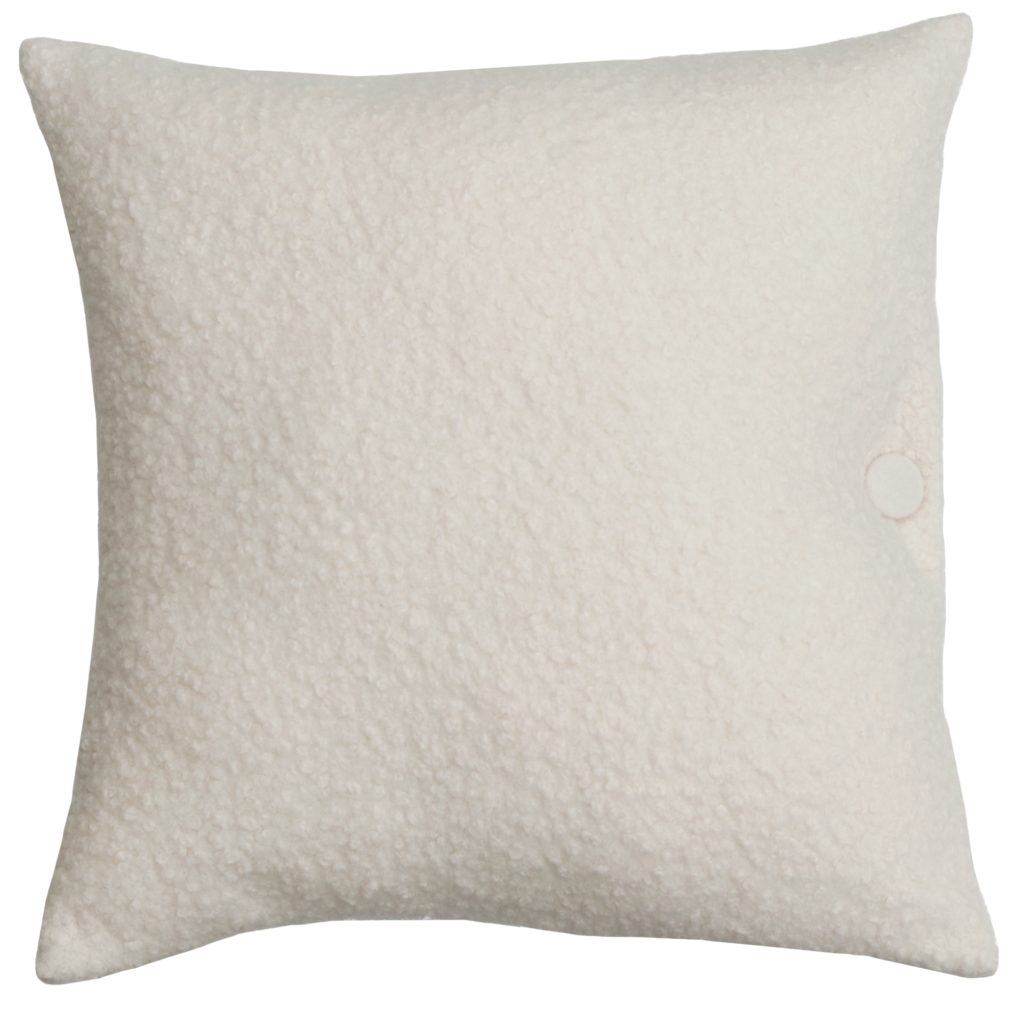 kussen bouclé knoop ecru 47x47cm