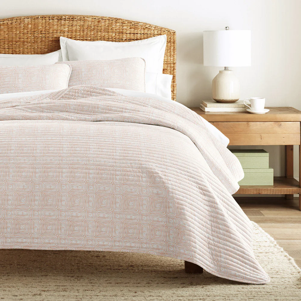 Geometric Maze Quilted Coverlet Set (Sale)
