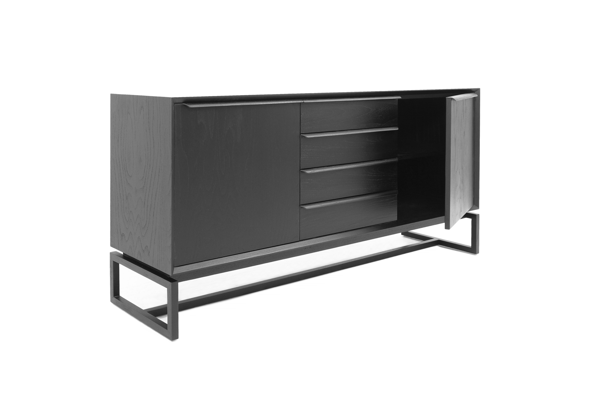 Dressoir Nordby 160 cm zwart