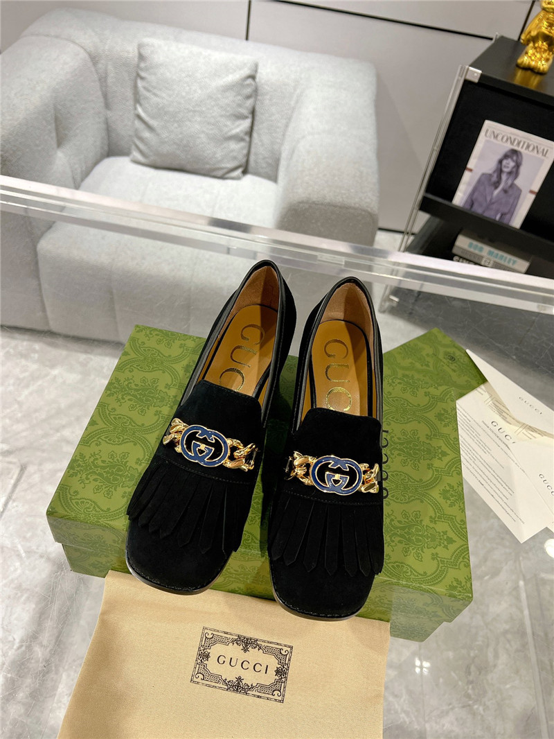 gucci interlocking double G mid-heeled loafers - Sneaker Replica Workshop