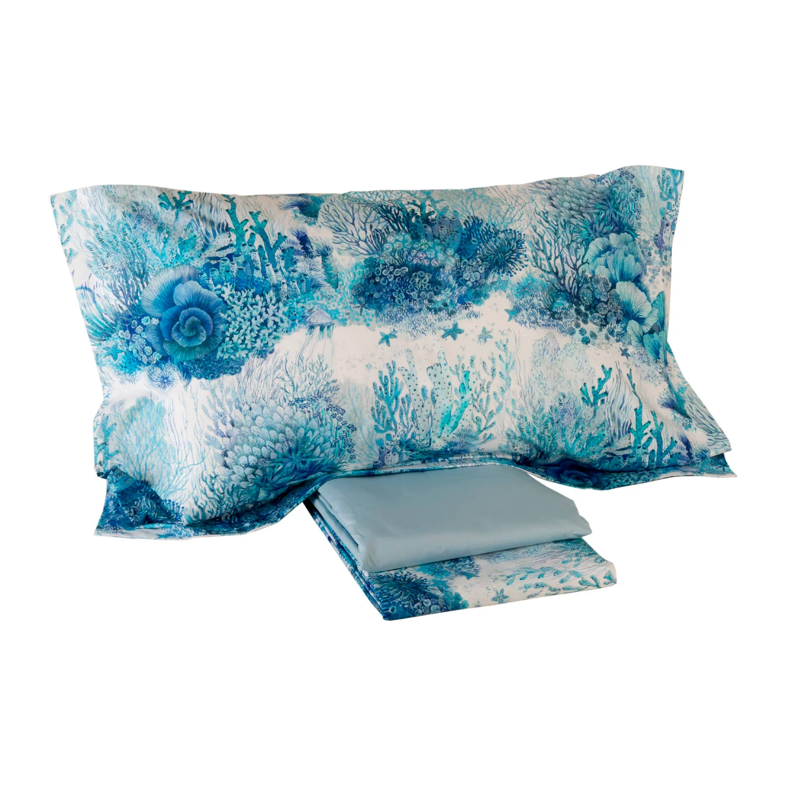 Completo Lenzuola In Percalle Sharm Matrimoniale