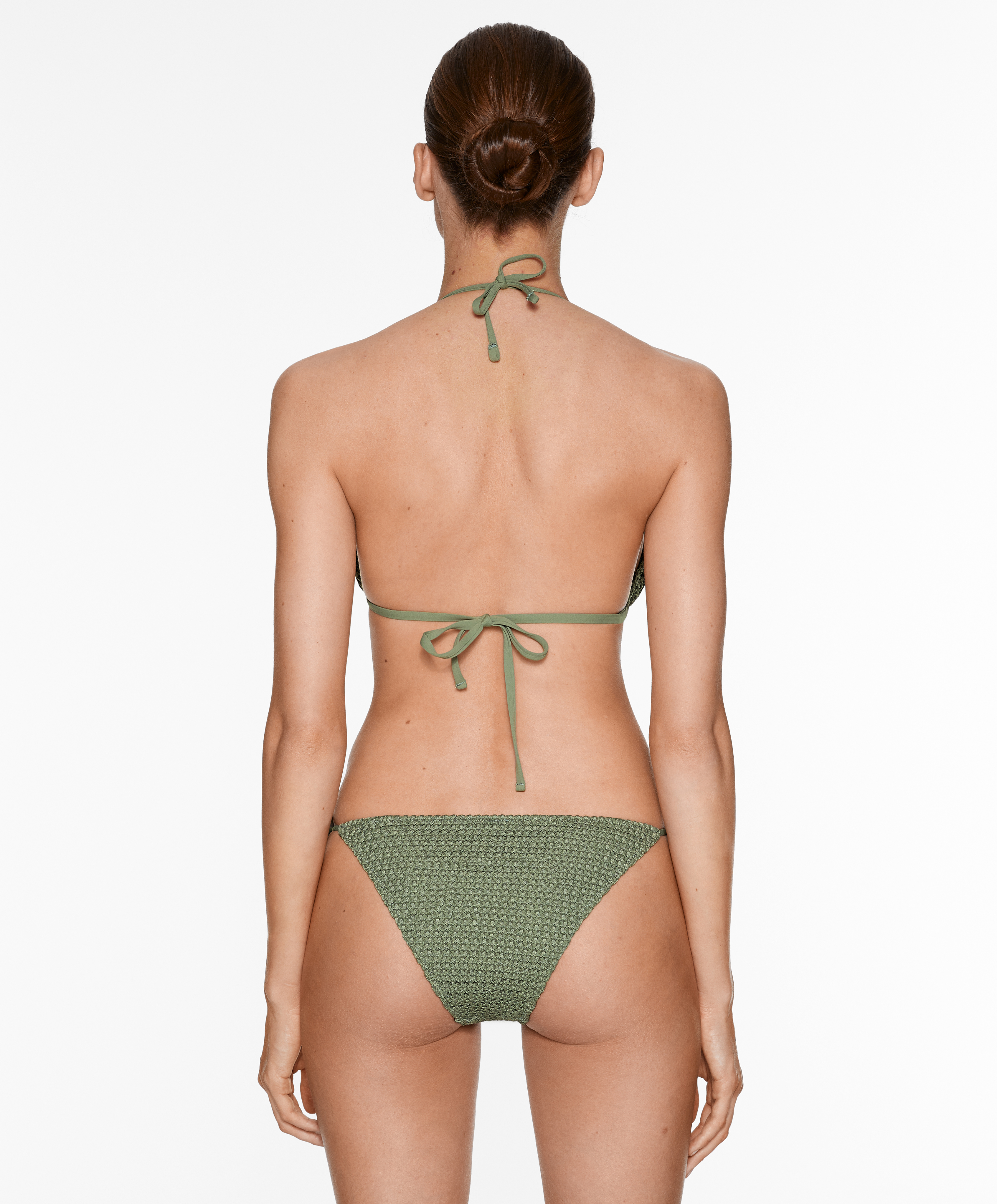 OYSHO Medium-coverage crochet bikini briefs with ties