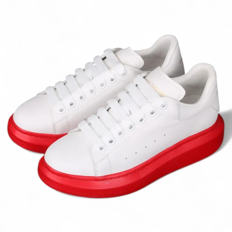 Alexander McQueen Oversized Sneakers – White with Red Sole - Sneaker Replica Workshop