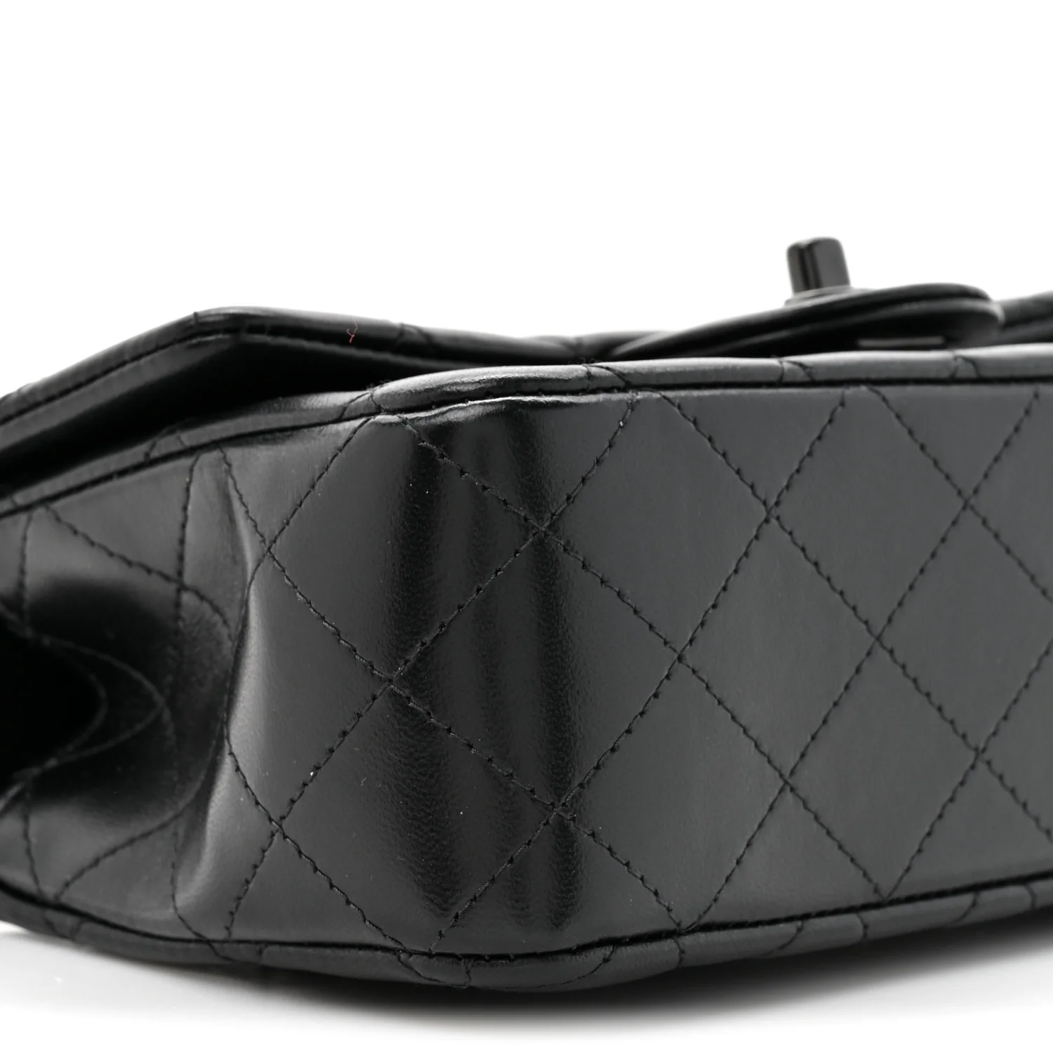 Lambskin Quilted Mini Top Handle Rectangular Flap So Black - Top Club