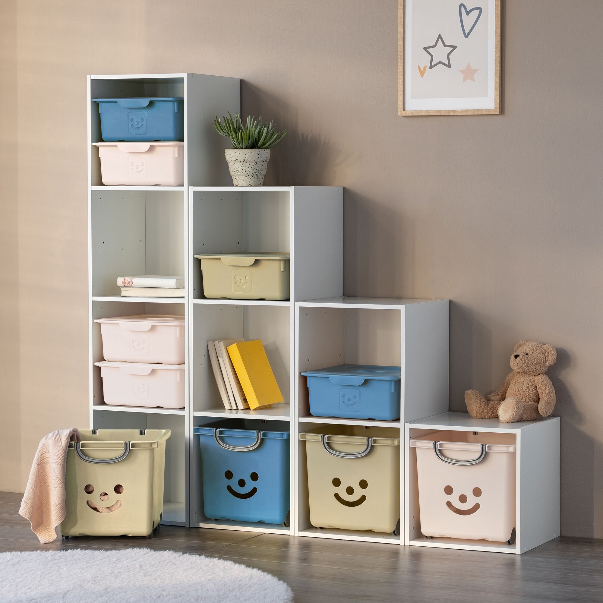 ZACCHARIE - Tiroir de rangement 10L bleu figuerolles