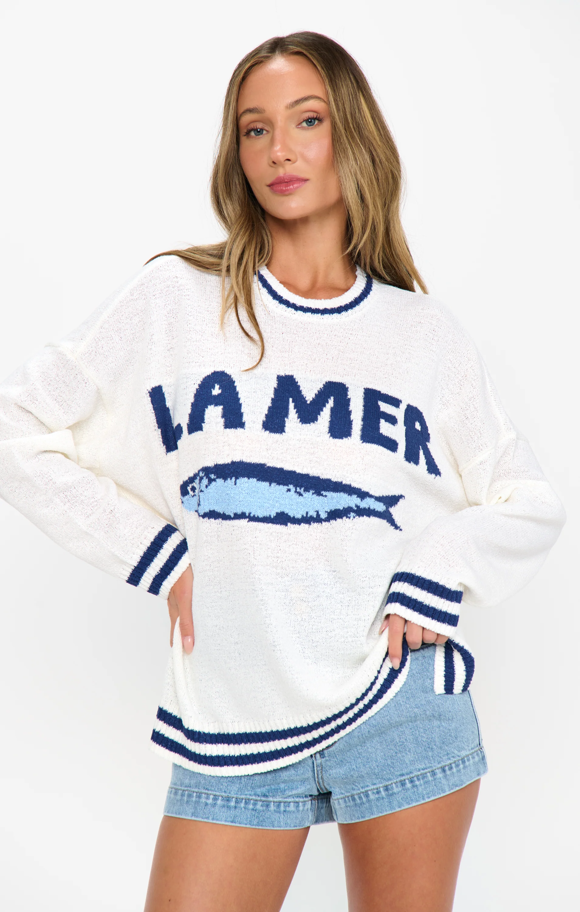 Settle In Sweater ~ La Mer Graphic Knit