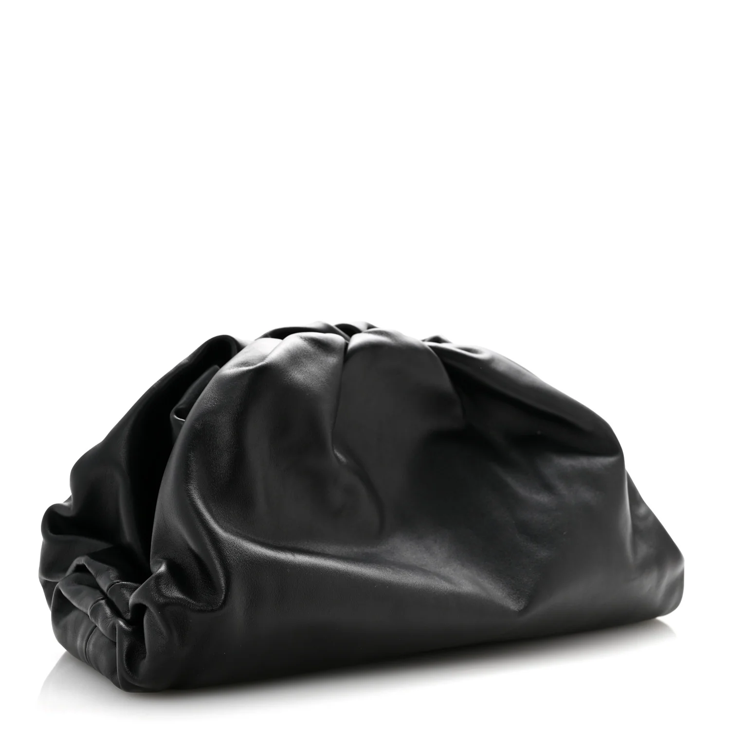 Smooth Butter Calf The Pouch Oversized Clutch Black - Top Club