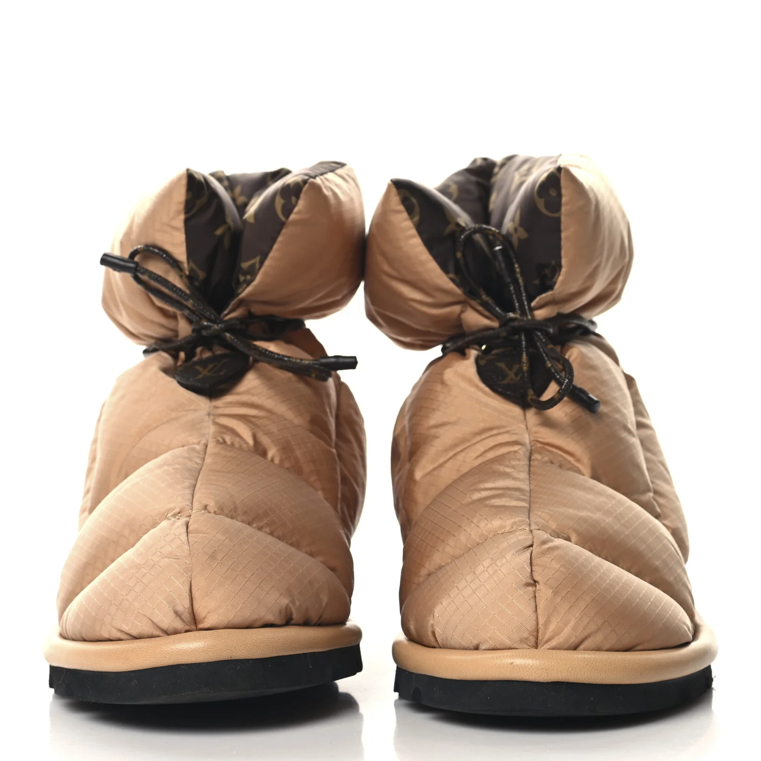 Nylon Monogram Pillow Comfort Ankle Boot 39 Beige - Top Club
