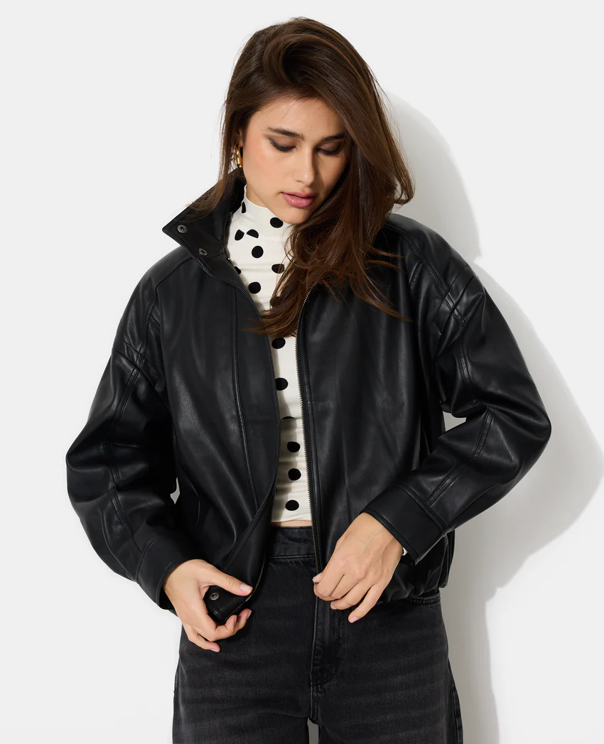 Pimkie Blouson boule en simili avec col montant