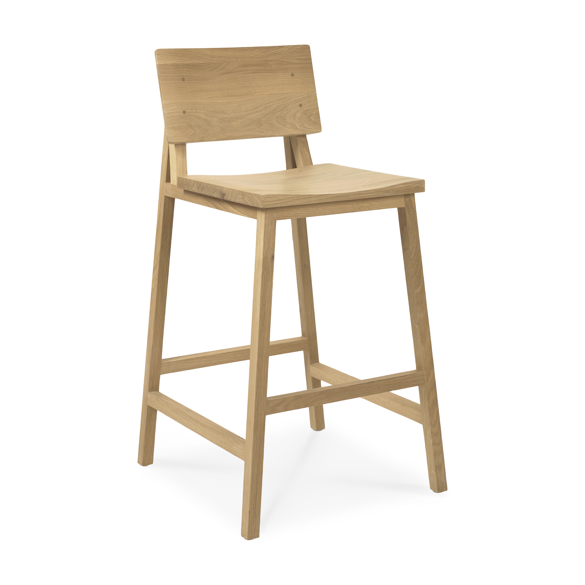 Barkruk N3 H67 cm eiken geolied