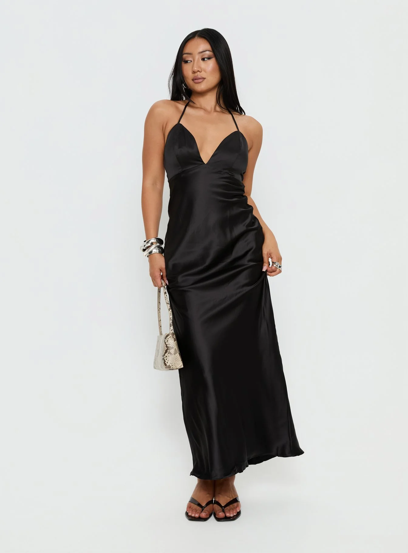 Nayani Halter Maxi Dress Black