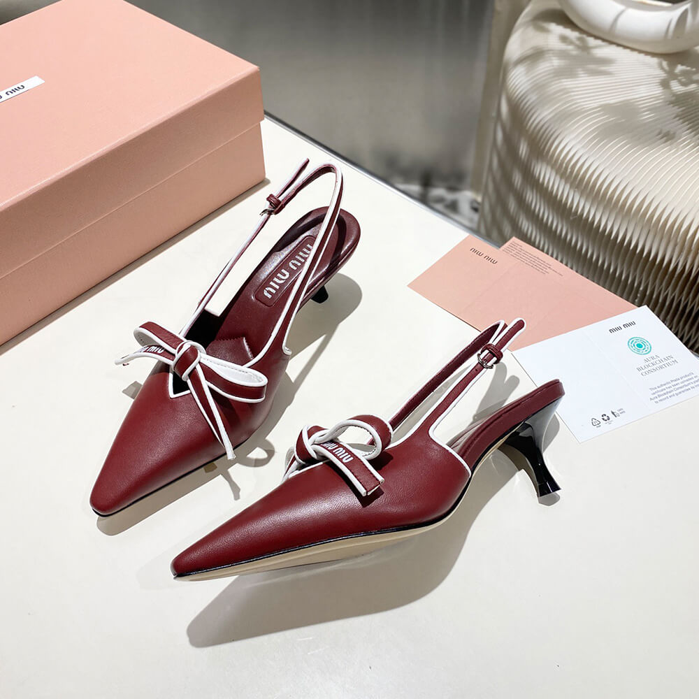 MiuMiu Nappa leather slingback pumps - Top Club