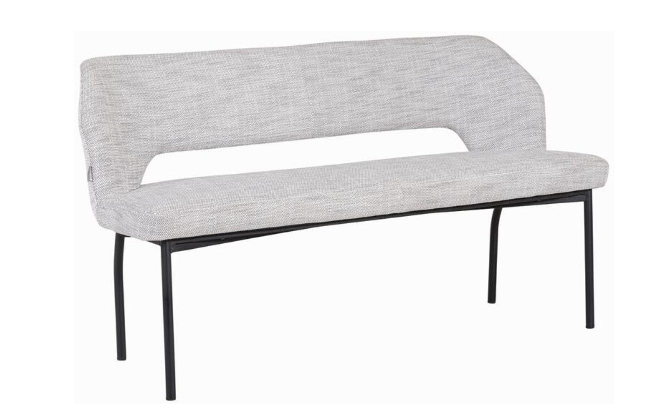 Eetbank Bo lichtgrijs poly 150cm