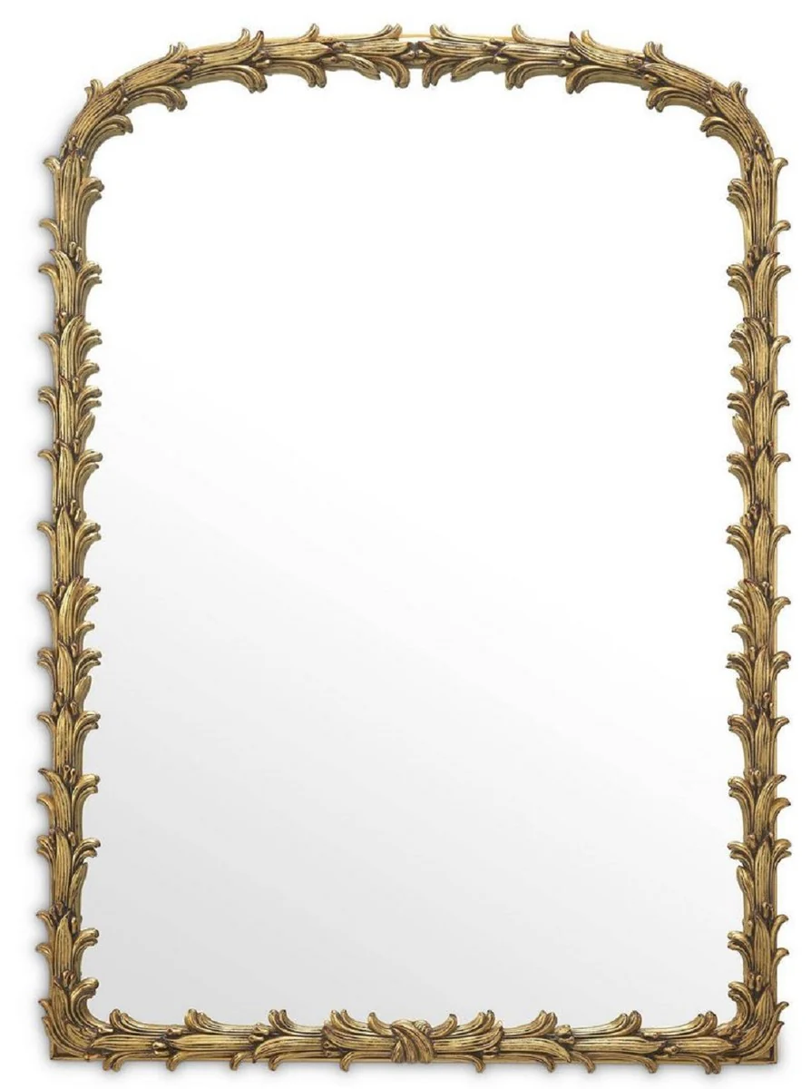 Luxury mirror antique gold 93 x 6.5 x H. 130 cm - mahogany wall mirror - living room mirror - wardrobe mirror - luxury collection