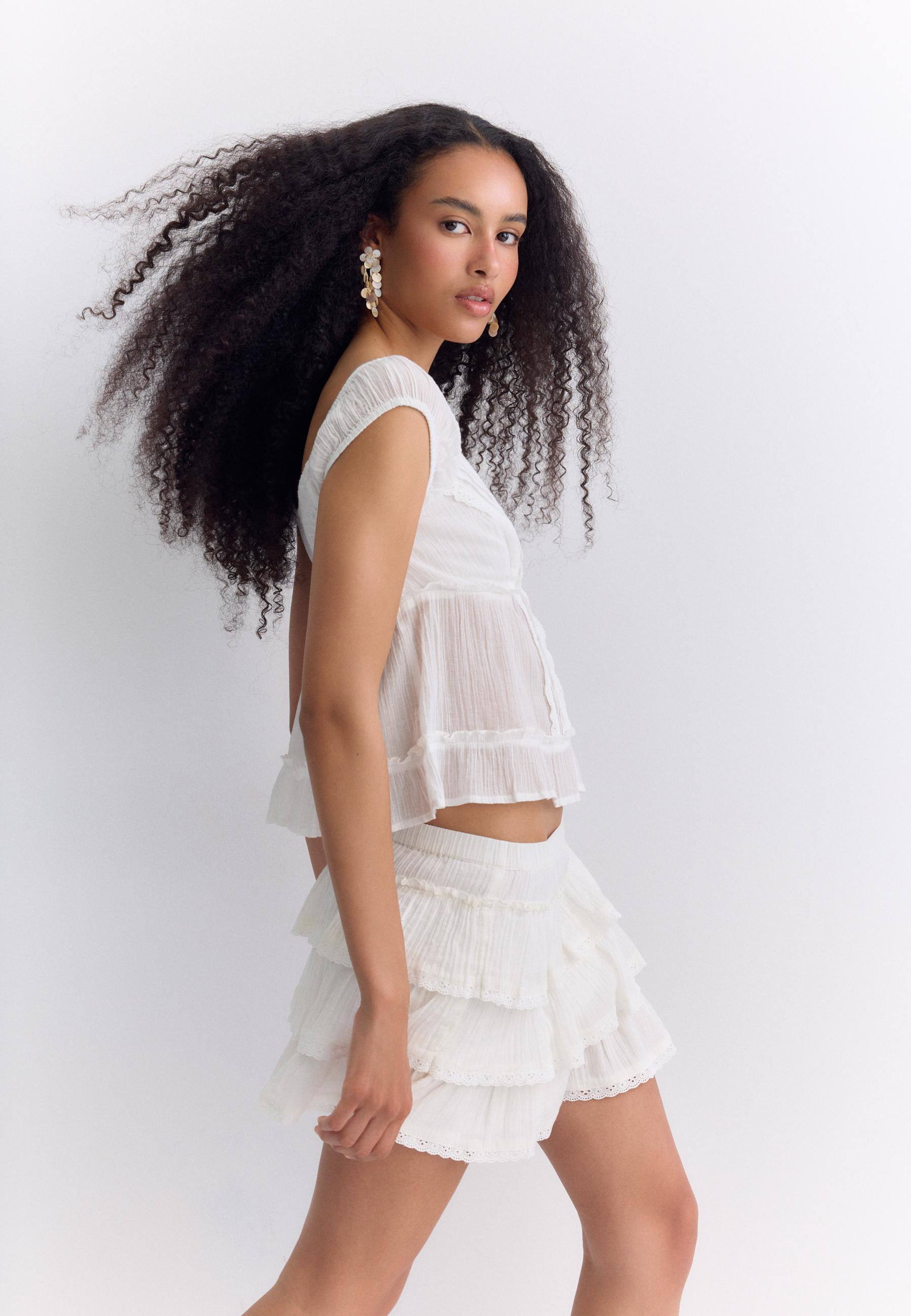 RUFFLED CRINKLE SKORT