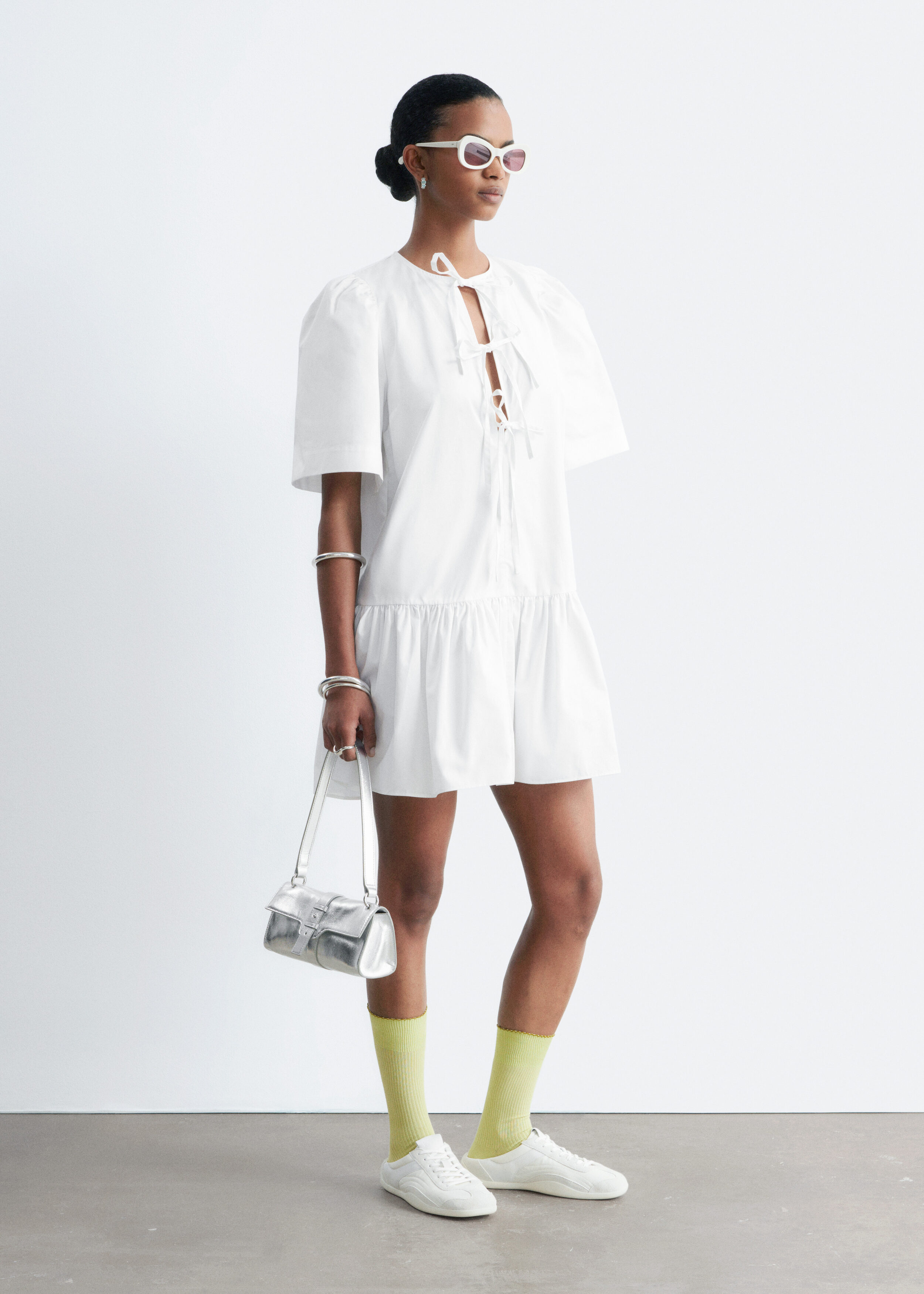 & Other Stories PEPLUM MINI DRESS