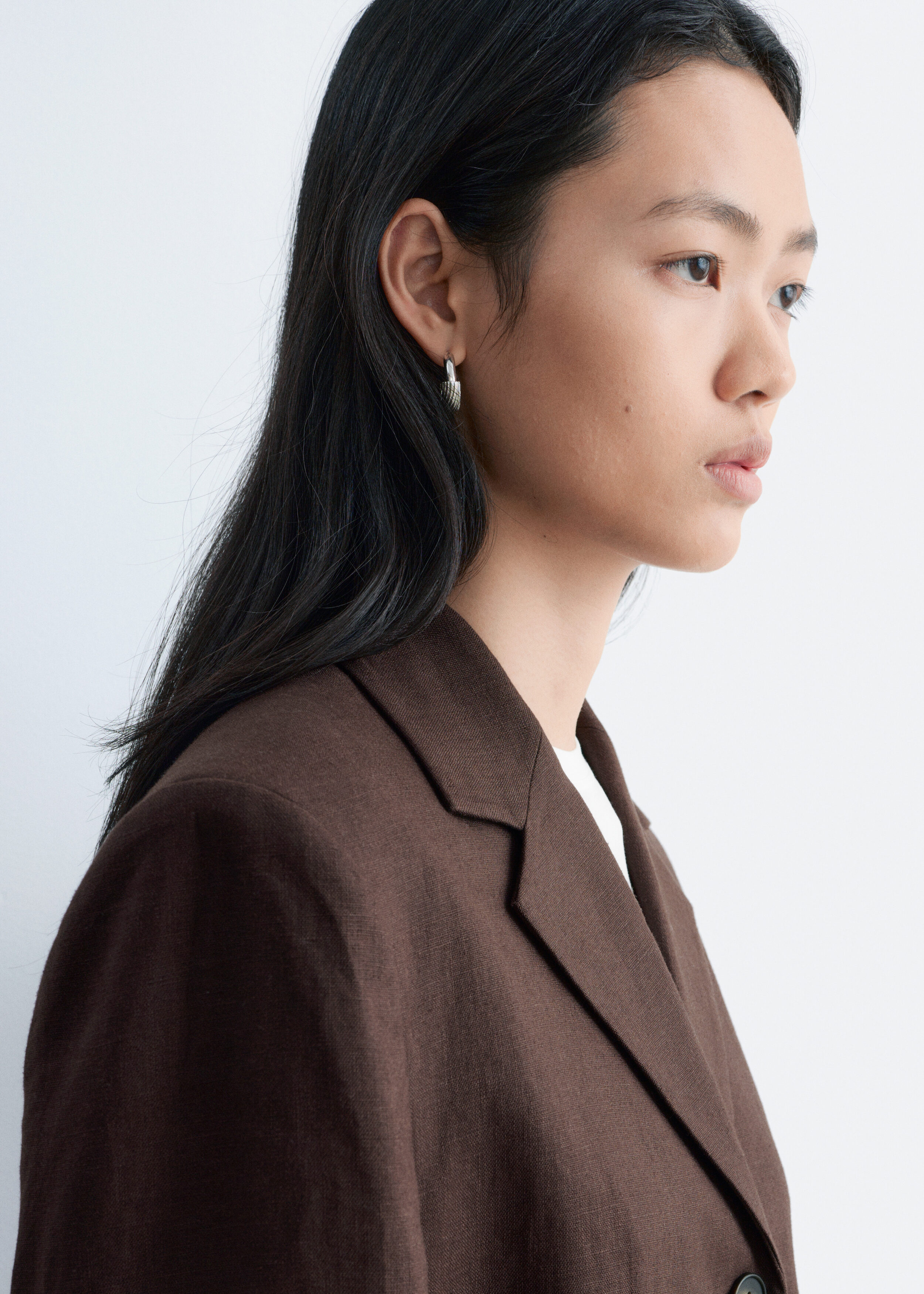 & Other Stories TAPERED LINEN BLAZER