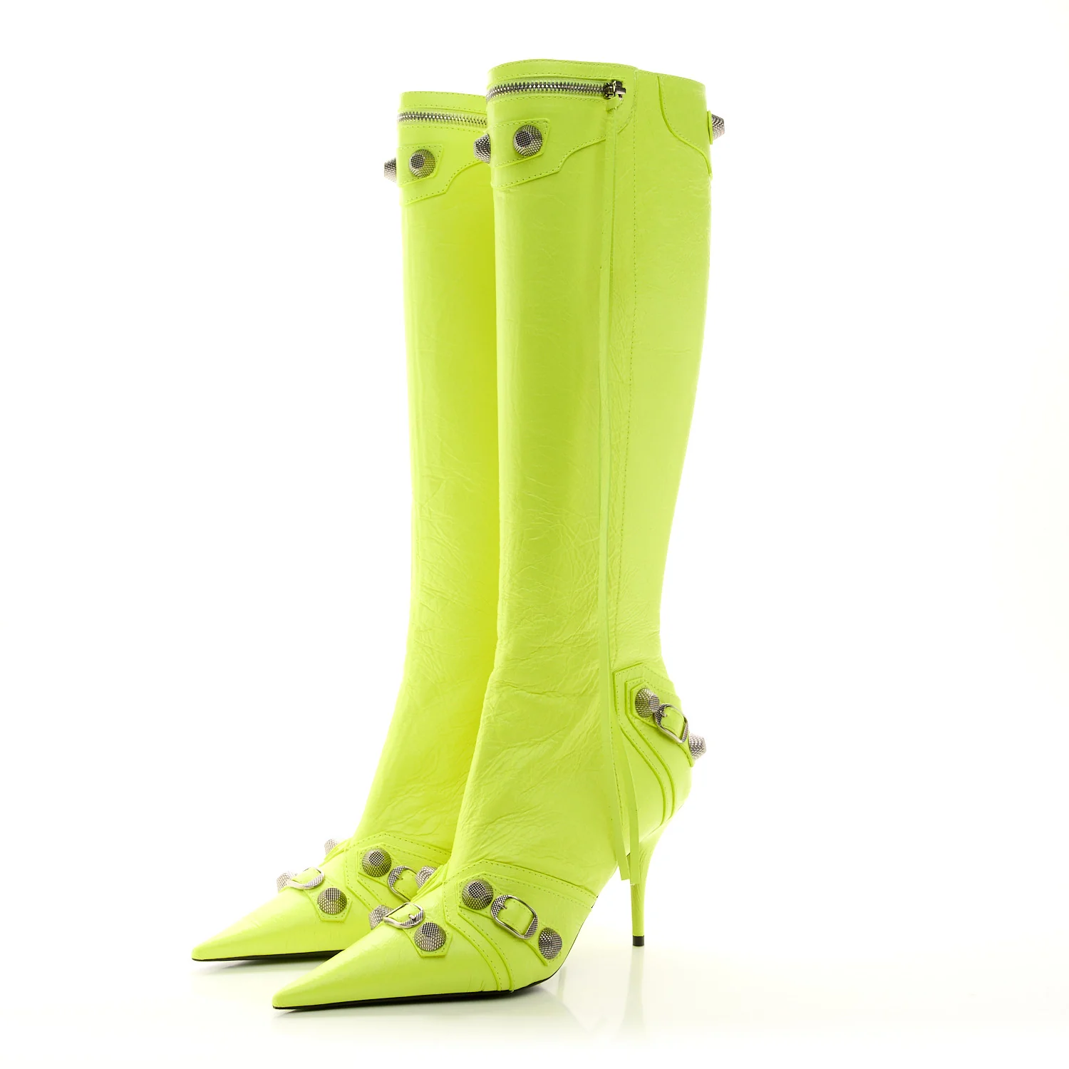 Agneau Arena Cagole 90mm Boots 39 Fluo Yellow - Top Club
