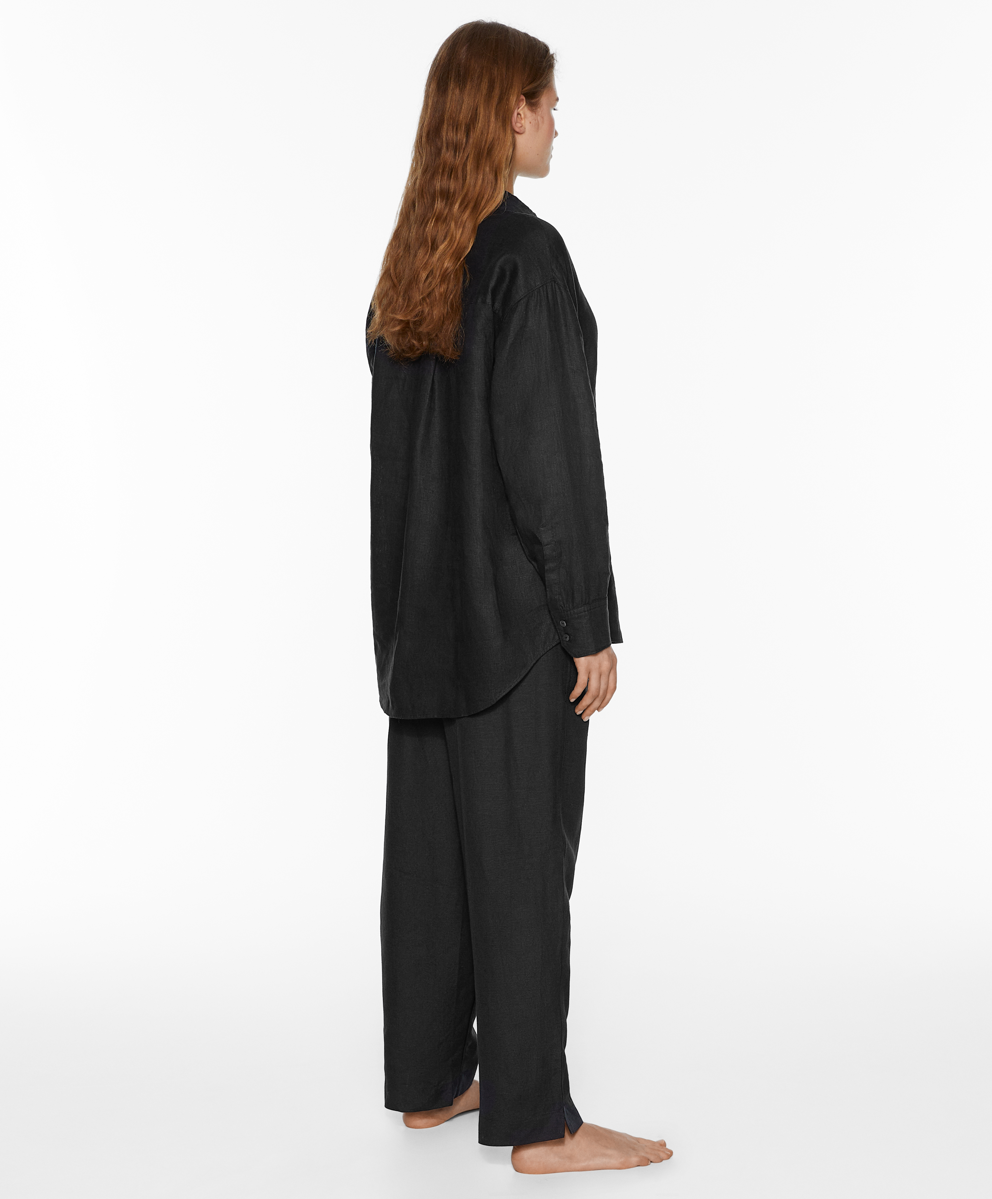 OYSHO Slim-fit trousers with linen