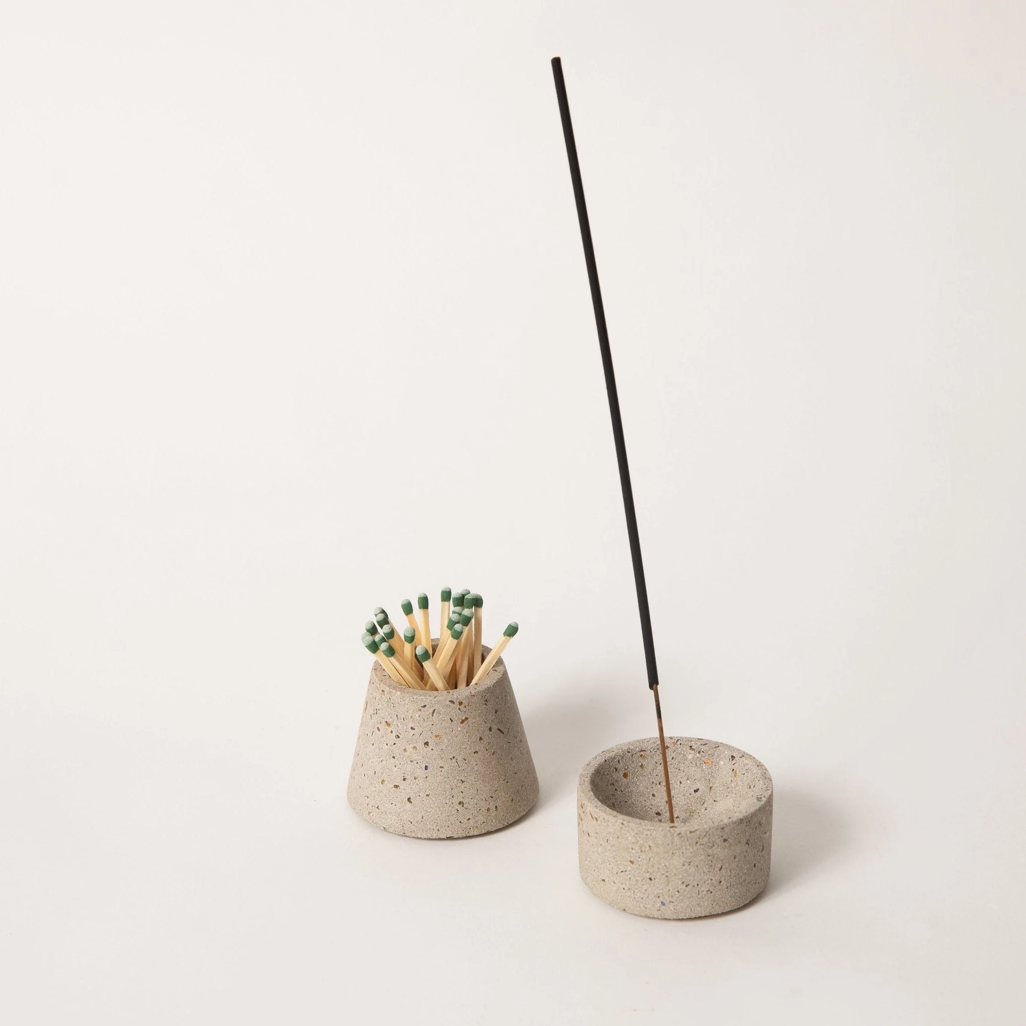 Round Incense Holder | Natural Terrazzo