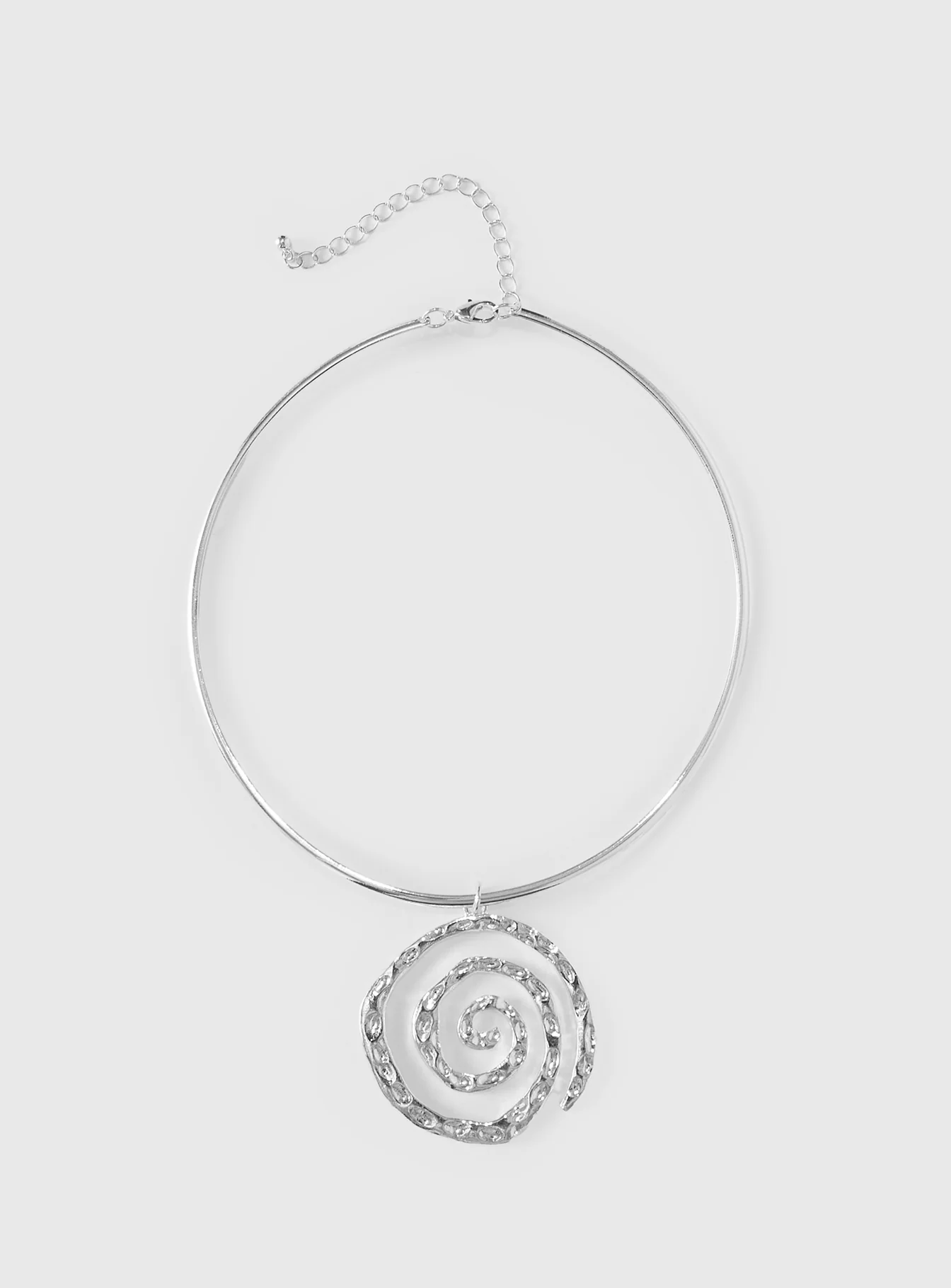 Top Of Mind Swirl Pendant Necklace Silver