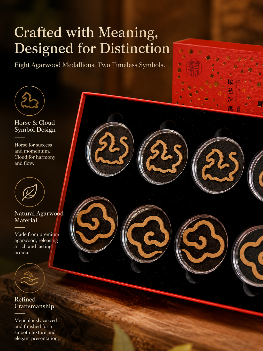 Premium Agarwood Incense Medallion Set – Ma Ta Xiang Yun Edition