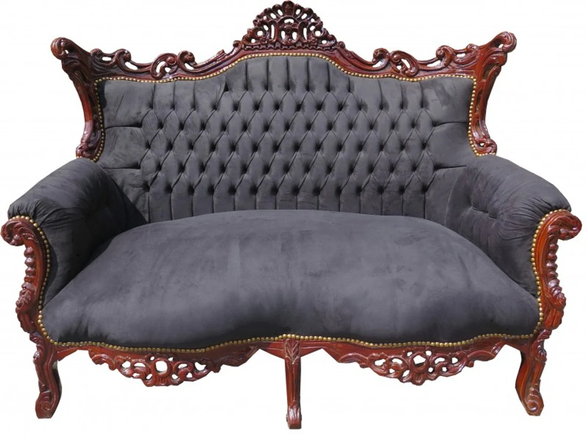 Baroque living room set black/brown - 2 sofa + 2 armchairs - Limited Edition!