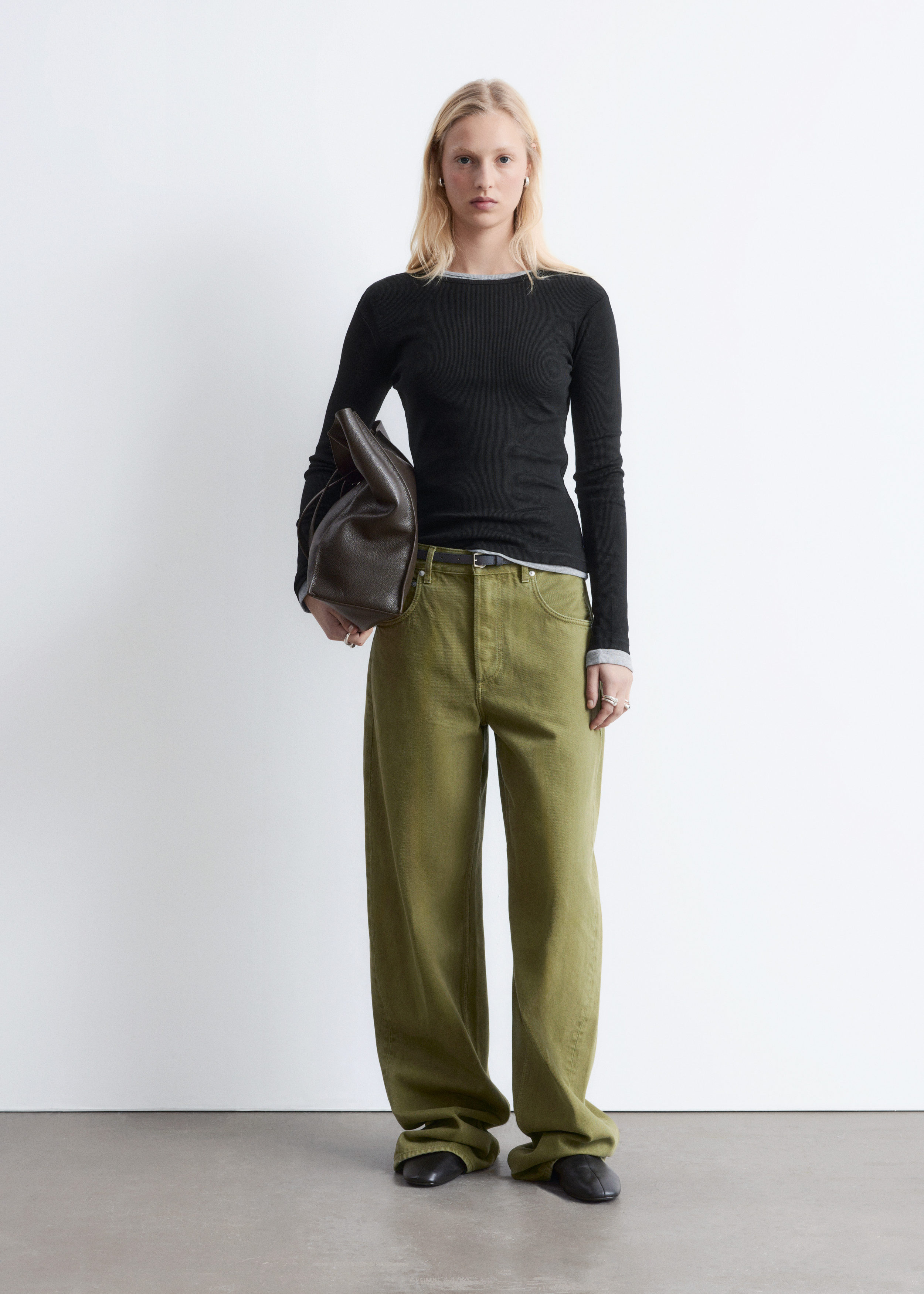 & Other Stories RIBBED LONG-SLEEVE TOP