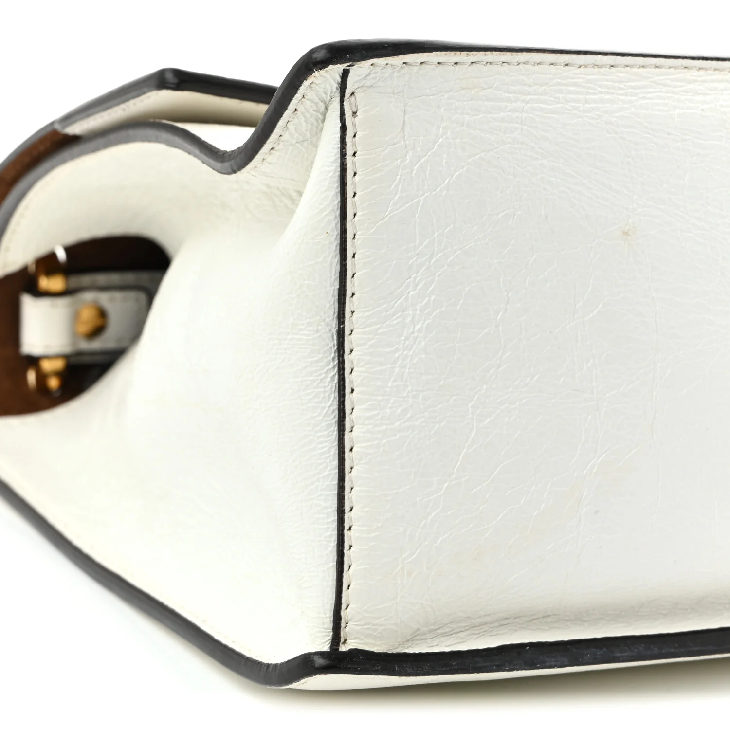 Agnello Old Shine F is Fendi Kan U Shoulder Bag White - Top Club