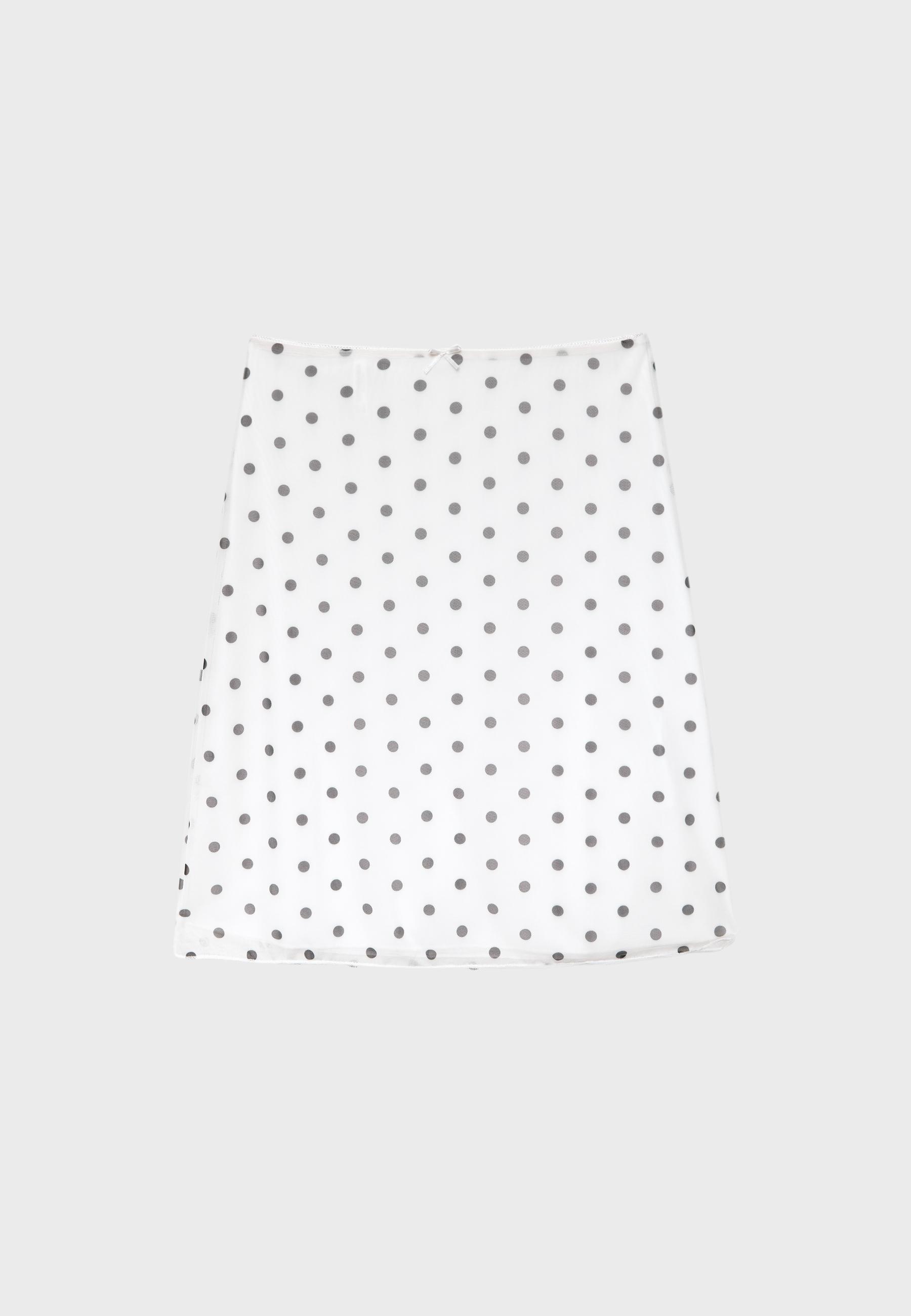 POLKA DOT TULLE MIDI SKIRT