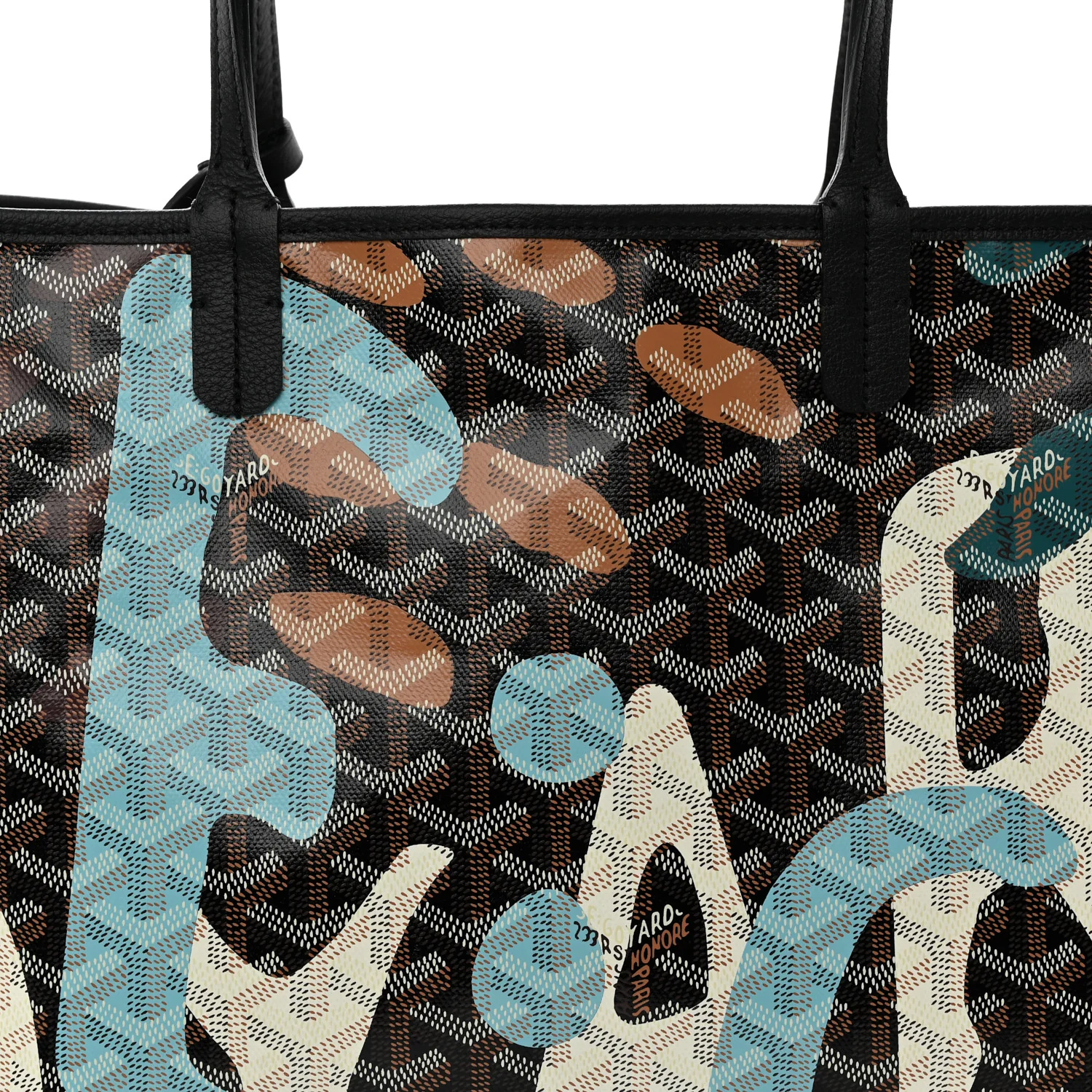Goyardine Saint Louis Lettres Camouflage PM Black Blue - Top Club