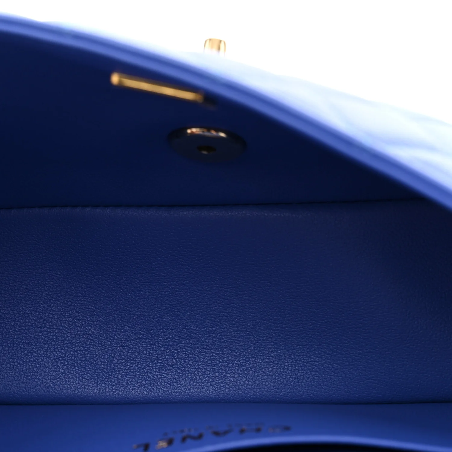 Lambskin Quilted Mini Hollywood Charms Rectangular Flap Blue - Top Club