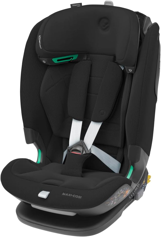Maxi-Cosi Titan Pro² i-Size, seggiolino auto multi-età, protezione laterale G-CELL, imbracatura facile da aprire e chiudere, ClimaFlow, 4 posizioni reclinate, 76-150 cm, 15 mesi-12 anni, Authentic