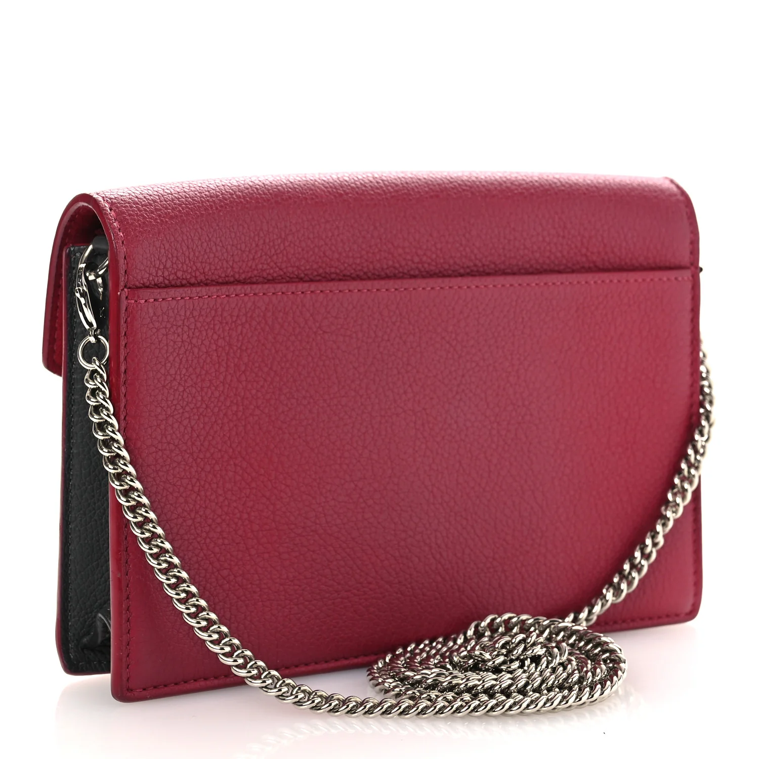 Calfskin My Lockme Chain Pochette Lie De Vin Etain Creme - Top Club