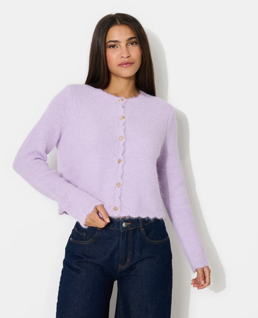 Pimkie Gilet col rond avec boutons bijoux