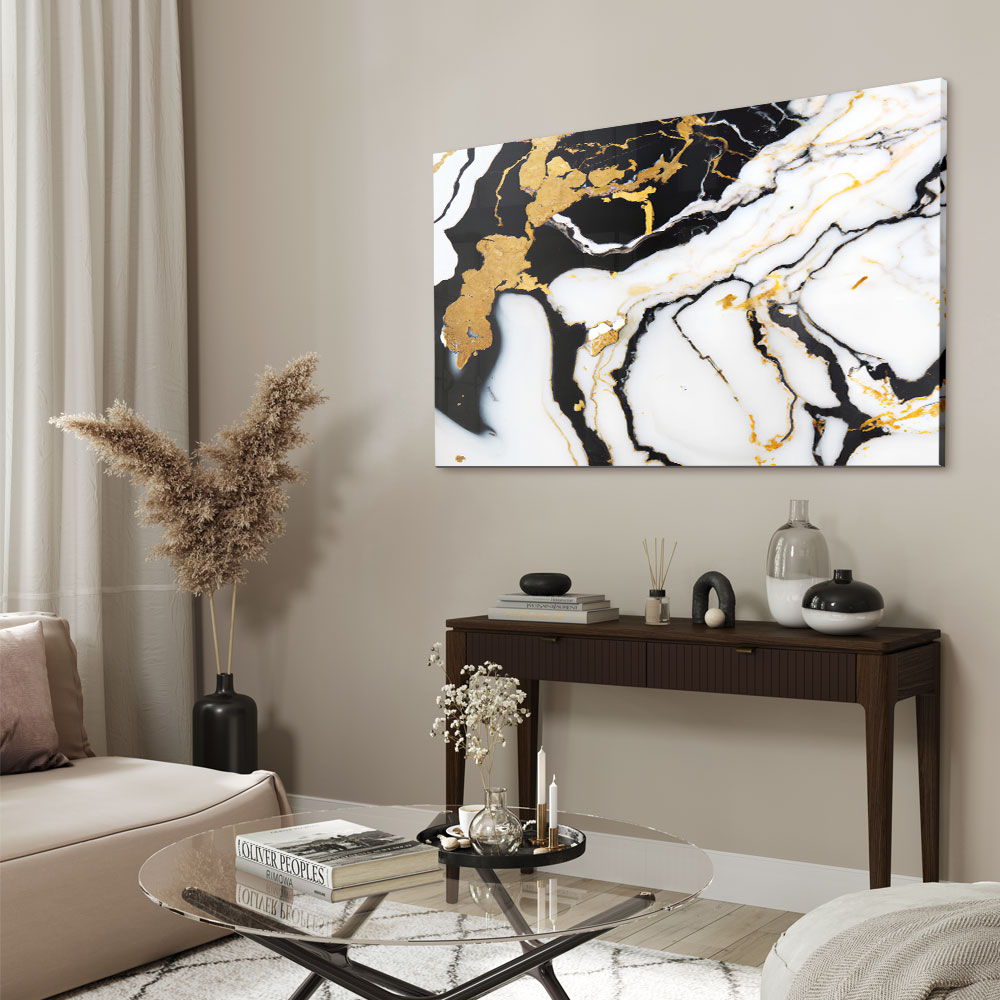 Walljar acrylglas schilderij - Broken Marble Acrylglas schilderij - 150 x 225 cm